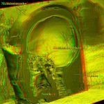 Head of the Virtual Mummy in red/green stereo